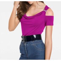 Waterfall shirt with strass, pink