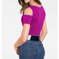 Waterfall shirt with strass, pink