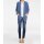 Designer-Longstrickjacke, blau-bunt