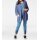 Designer-Longstrickjacke, blau-bunt