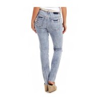 Marken-Jeans m. Gürtel, blau-used