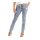 Marken-Jeans m. Gürtel, blau-used