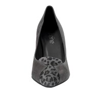Velours leather pumps, grey