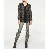 Designer-Druckbluse mit Pailletten, bunt