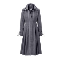 Designer-Wintermantel, grau