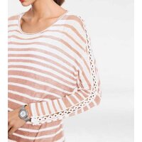 Designer-Oversized-Pullover, rosé-ecru