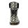 Bootie with weave fur, black-ecru