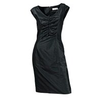 Designer-Seidenkleid, schwarz