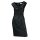 Designer-Seidenkleid, schwarz