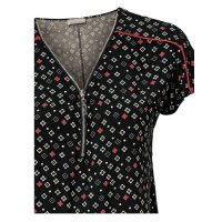 Tunic, black-red-beige