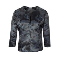 Designer-Druckblazer, schwarz-petrol
