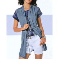 Feinstrickjacke, jeansblau