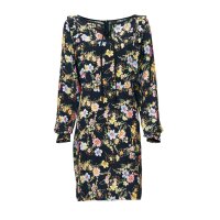 Print dress, black-multicolour