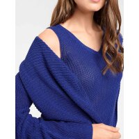 Strick-Twinset, royalblau