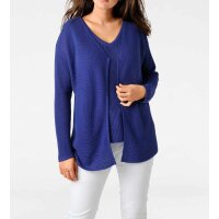Strick-Twinset, royalblau