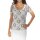 Designer-Spitzenshirt, grau-offwhite