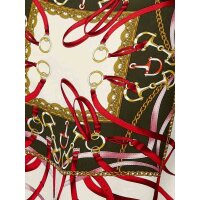 Designer-Druckkleid, bunt