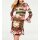 Designer-Druckkleid, bunt