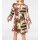 Designer-Druckkleid, bunt