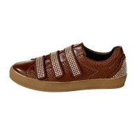 Sneaker m. Strasssteinen, cognac