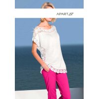 Shirt with crochet lace, cream