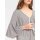 Blouse with flounces, grey-ecru