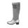 Lederstiefel, grau-silberfarben