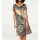Designer-Patchkleid, taupe-bunt