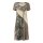 Designer-Patchkleid, taupe-bunt
