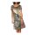 Designer-Patchkleid, taupe-bunt