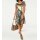 Designer-Patchkleid, taupe-bunt