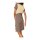 Designer-Patchkleid, taupe-bunt