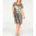 Designer-Patchkleid, taupe-bunt
