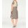 Designer-Patchkleid, taupe-bunt