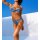 Optimizuojantis bikinis su lankeliais, tamsiai mėlynos ir baltos spalvos, E dydžio kaušelis