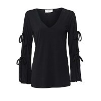 Designer-Jerseyshirt, schwarz