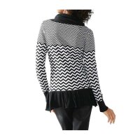 Turtleneck sweatshirt, black-white