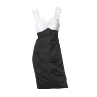 Designer-Cocktailkleid, schwarz-weiß