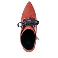 Ziegenveloursleder-Stiefelette, koralle