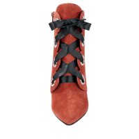 Ziegenveloursleder-Stiefelette, koralle