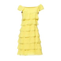 Designer-Volantkleid, gelb