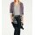 Long cardigan with hood, fuchsia-multicolour