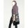 Long cardigan with hood, fuchsia-multicolour