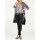 Long cardigan with hood, fuchsia-multicolour