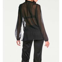 Designer-Chiffonbluse, schwarz