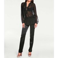 Designer-Chiffonbluse, schwarz