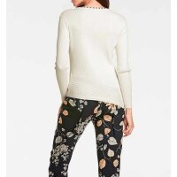 Designer-Pullover m. Strass, offwhite