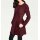 Designer-Ziegenveloursledermantel, bordeaux
