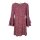 Designer-Volant-Druckkleid, rot-bunt