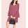 Designer-Volant-Druckkleid, rot-bunt
